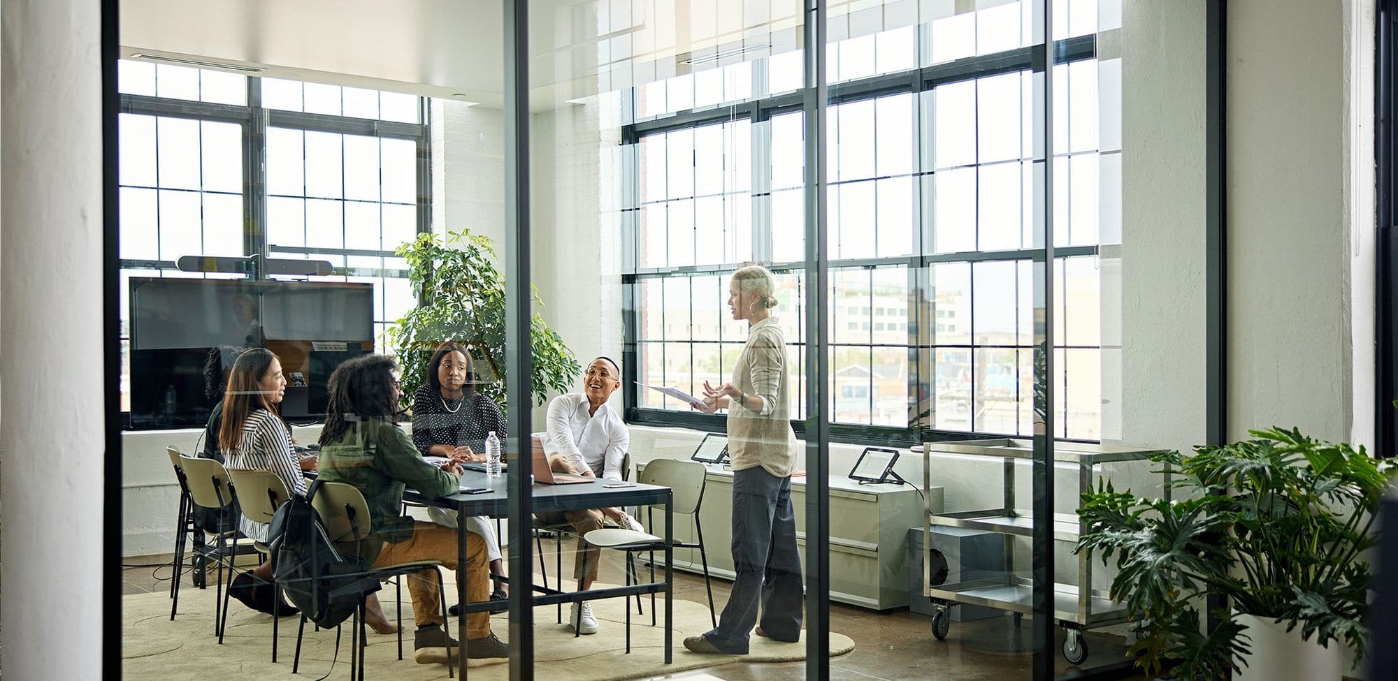 Planning business strategy firm in coworking space